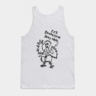 Heavy Metal Band Guitarist Chicken Guitar Playing Chick Gift Tank Top
